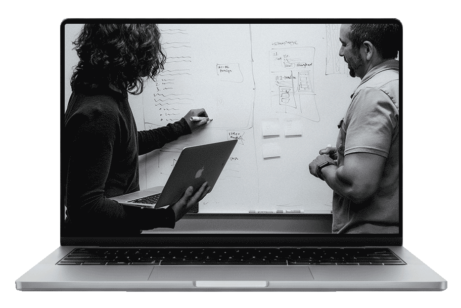 A Macbook notebook with a Moots tool or solution on the screen.